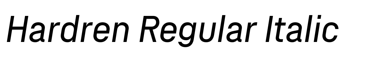Hardren Regular Italic